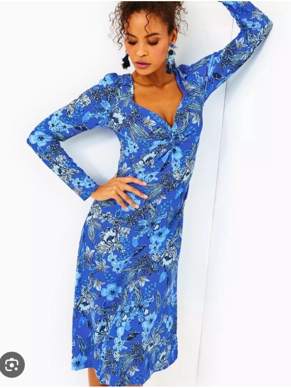 Lilly Pulitzer Claudia Twist Front Midi Dress